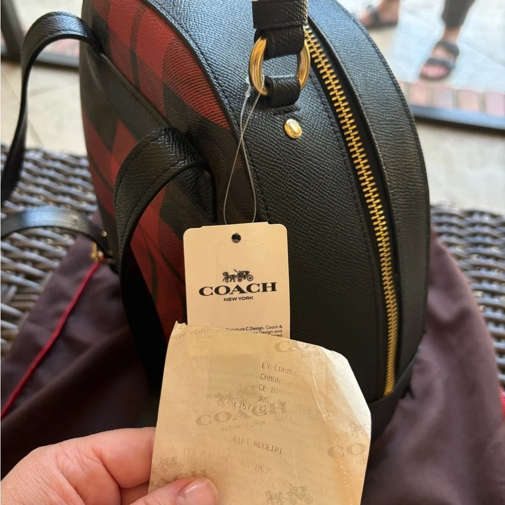 Coach Jordyn Backpack in Signature Canvas with Field Plaid Print
